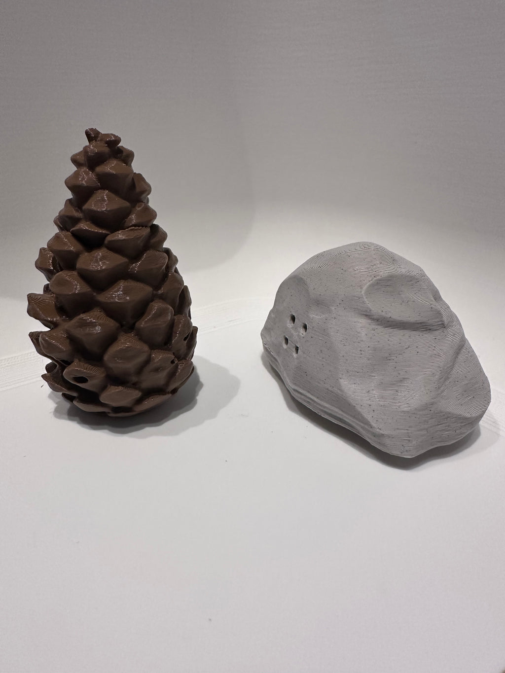Rock and Pinecone set